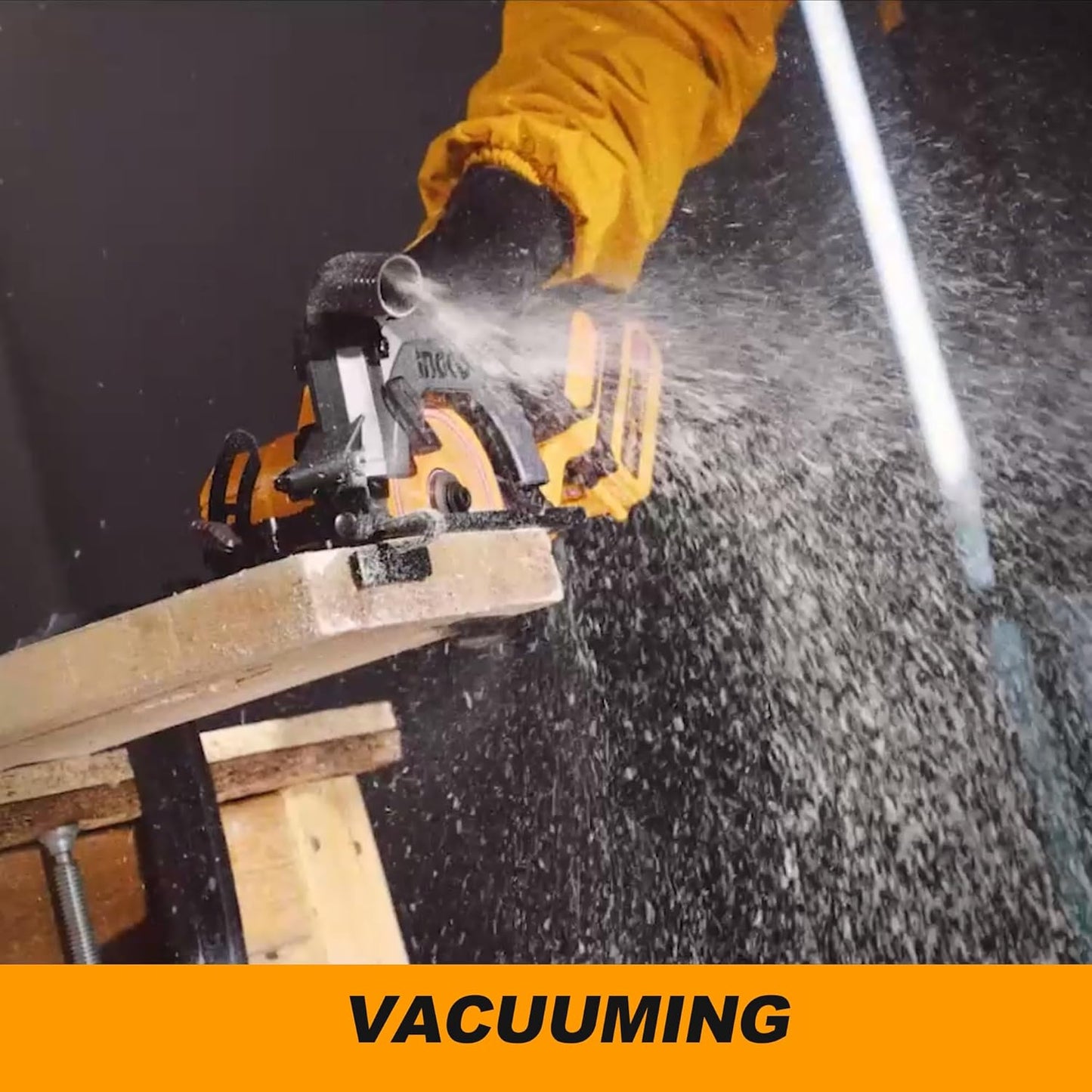 INGCO 20V Cordless Circular Saw – Brushless, 165mm Blade, with Battery – CCSLI202165