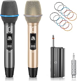JYX Dual Professional Wireless Karaoke Microphones UHF System