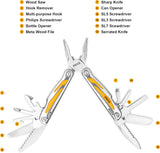INGCO Foldable Multi-Function Tool – 15-in-1, Pliers-Based, with Sheath – HFMFT0115