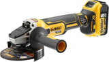 DEWALT DCG405P2-GB 18V XR Li-Ion Brushless 125mm Angle Grinder – 2 x 5.0Ah Batteries, Yellow/Black