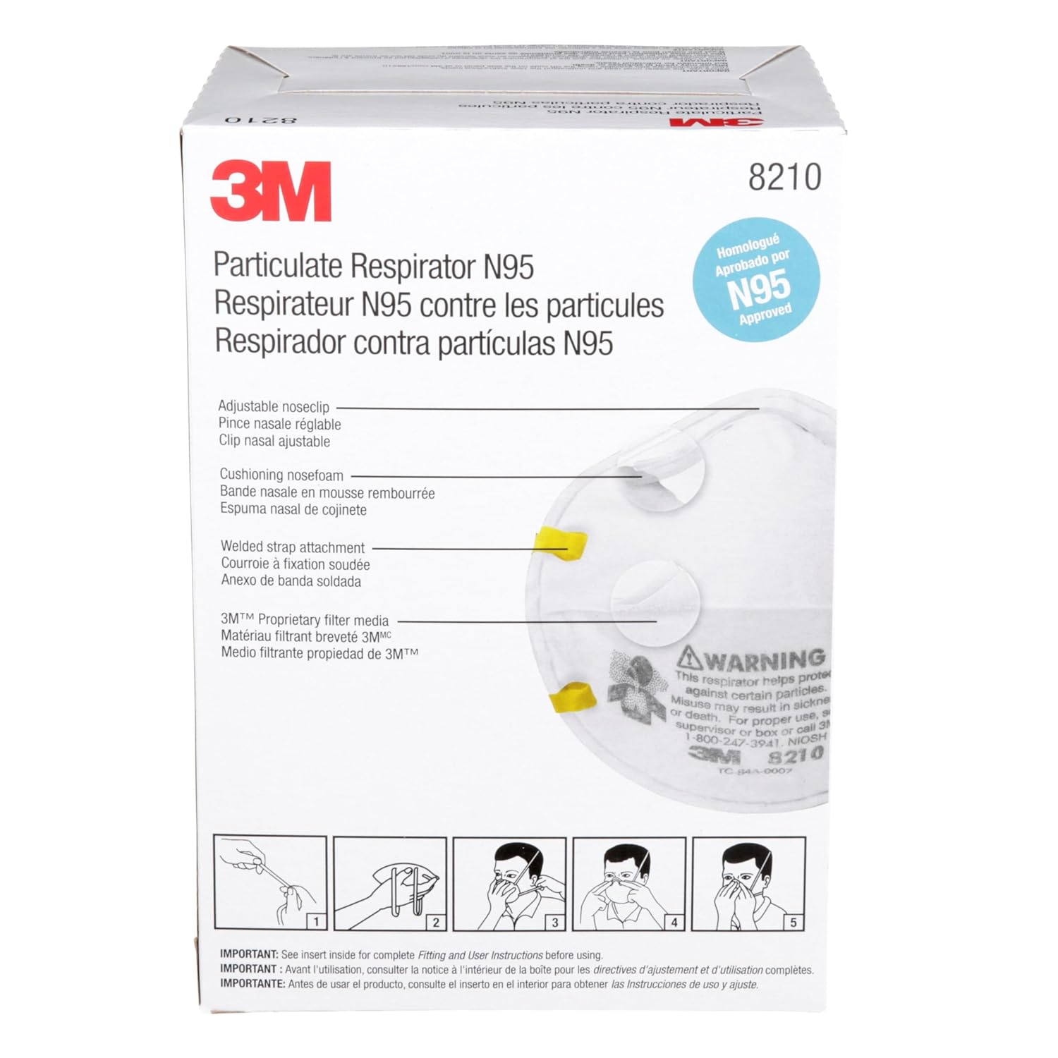 3M Standard Disposable Respirator Mask – 20 Pack