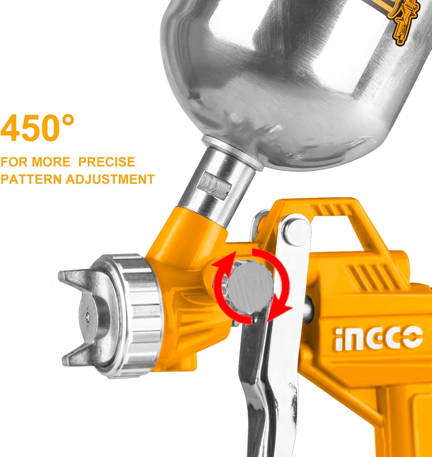 &nbsp;INGCO Air Spray Gun – 400ml, 1.5mm Nozzle, for Auto Paint &amp; Base Coat – HVSG0115