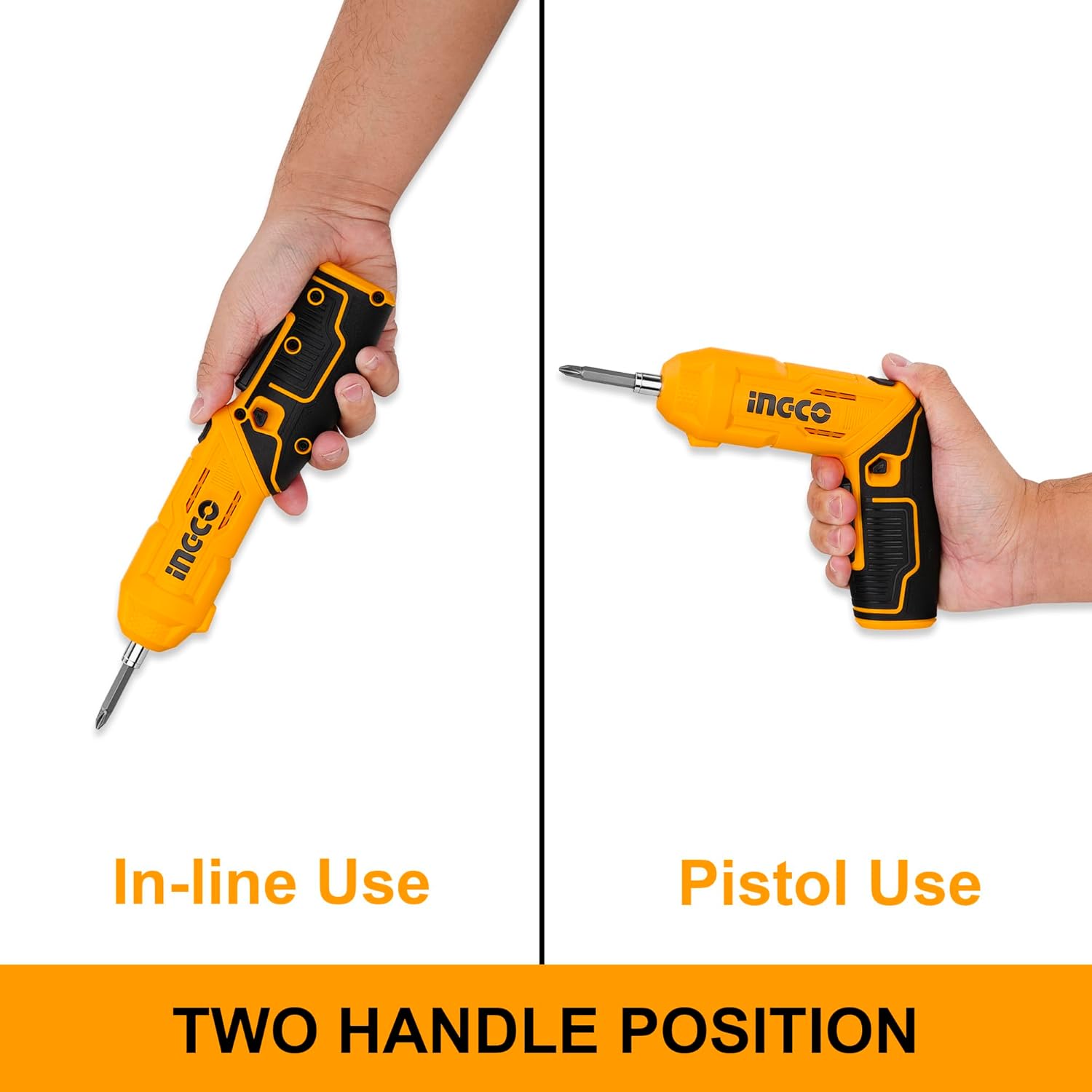 INCO 3.6V Cordless Screwdriver with LED Light & Magnetic Bit Holder – CSDLI0442