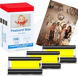 Canon Selphy KP-108IN Ink & Paper Set (108 Sheets – Alternative Pack)