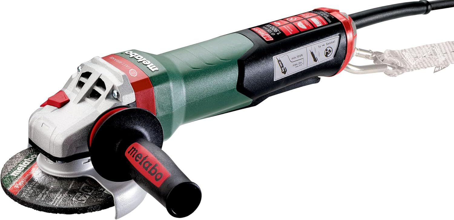 Metabo WEPBA 19-125 Q DS M-Brush Angle Grinder 5" (125mm) – 1900W, Paddle Switch