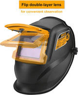 INGCO Auto-Darkening Welding Helmet – Wide View, 4 Arc Sensors – AHM009