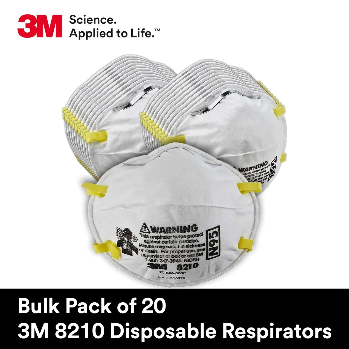 3M Standard Disposable Respirator Mask – 20 Pack