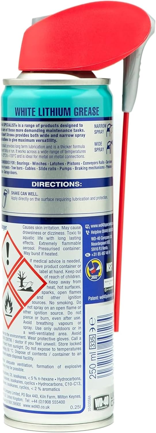 WD-40 Specialist High Performance White Lithium Grease – 250ml