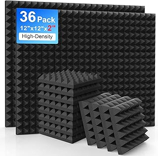 AUSLET 36 Pack Acoustic Foam Panels 12x12x2 Inches
