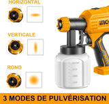 INGCO 20V Cordless High-Pressure Spray Gun Kit – 600ml, Adjustable Nozzle – CSGLI20406