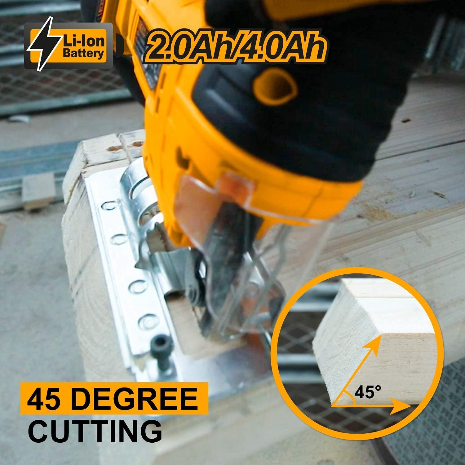 &nbsp;INGCO 800W Jig Saw – Variable Speed, Orbital Action, with Dust Blower – JS80028