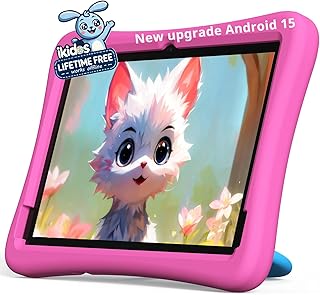 Plimpton 2025 Upgrade Kids Tablet, Android 15, 10", 4+64GB, Pink