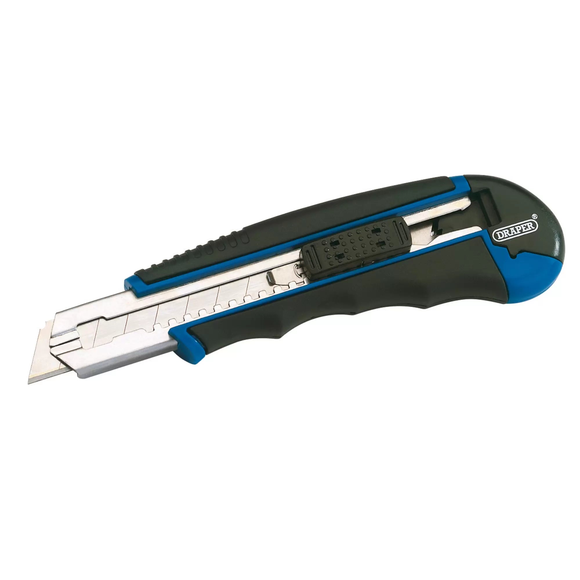 Draper Tools - 72144 - Soft Grip Retractable Segment Blade Knife with 7 Segment Blade, 18mm