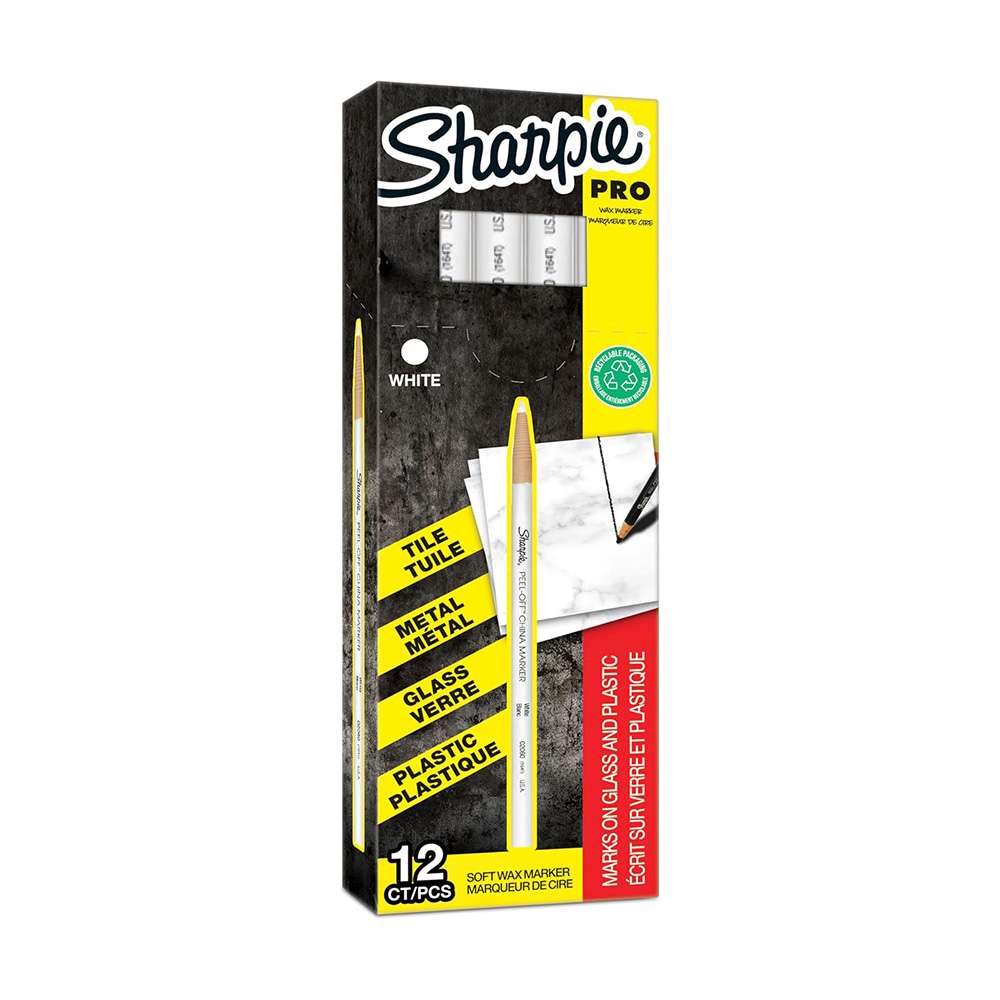 Sharpie China Marker, White – Box of 12 (Warehouse Use)