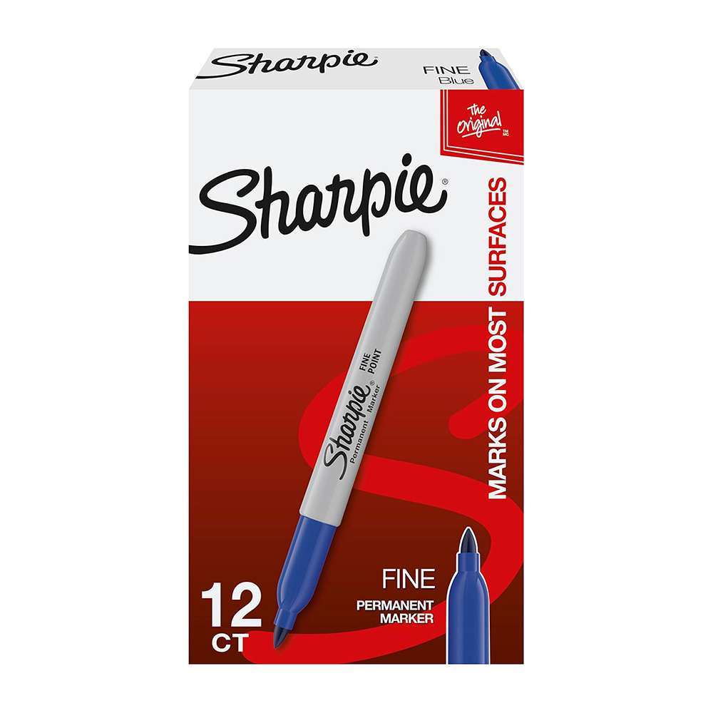Sharpie Permanent Marker, Blue – Pack of 12