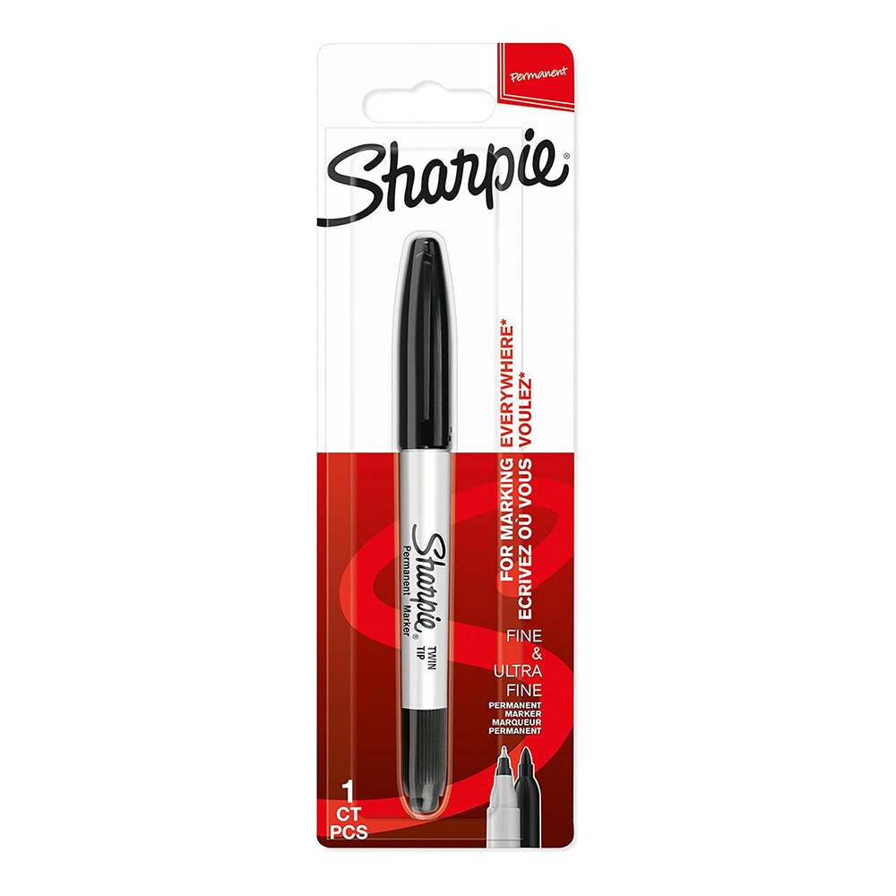 Sharpie Twin Tip Permanent Marker, Black