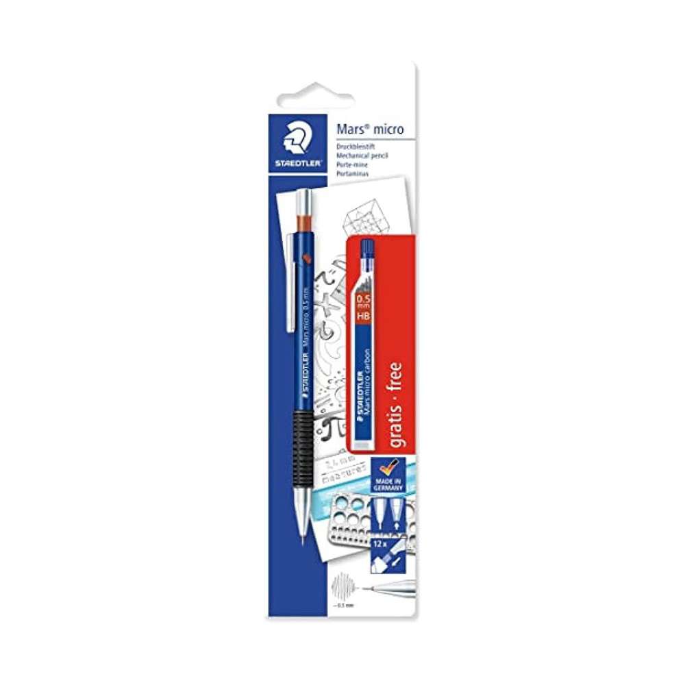 Staedtler Mars Micro Mechanical Pencil Set, 0.5 mm – Pack of 1 + 1