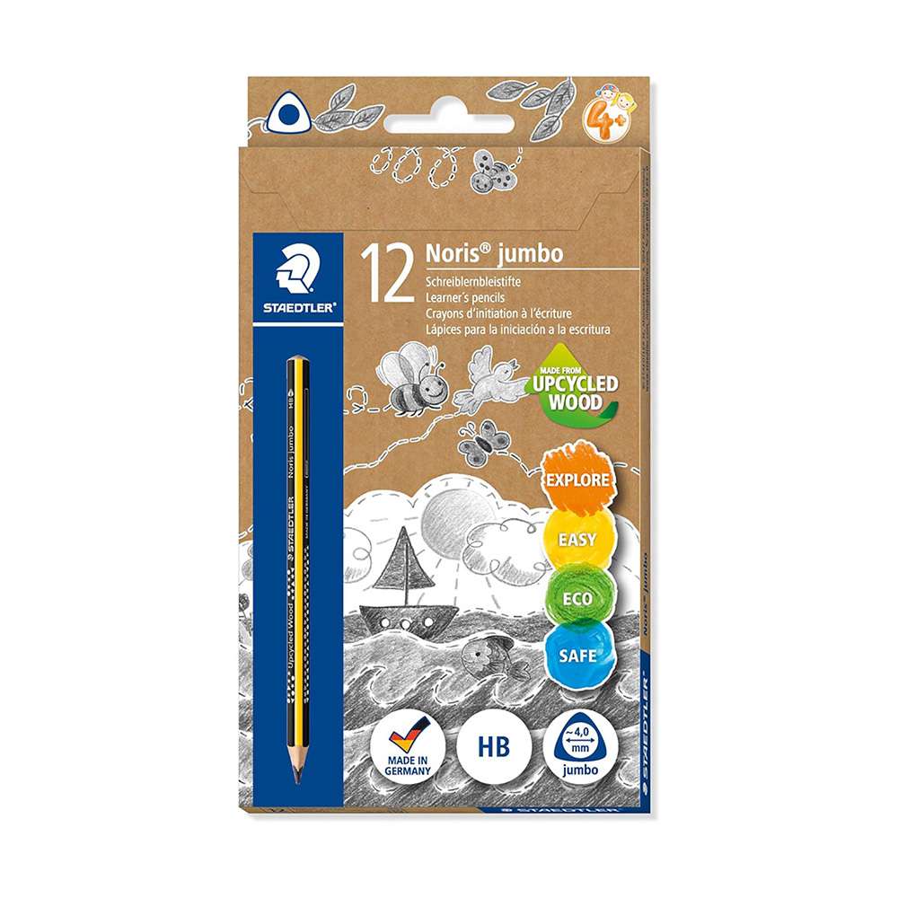 Staedtler Triplus Jumbo Learner’s Pencils, HB – Box of 12