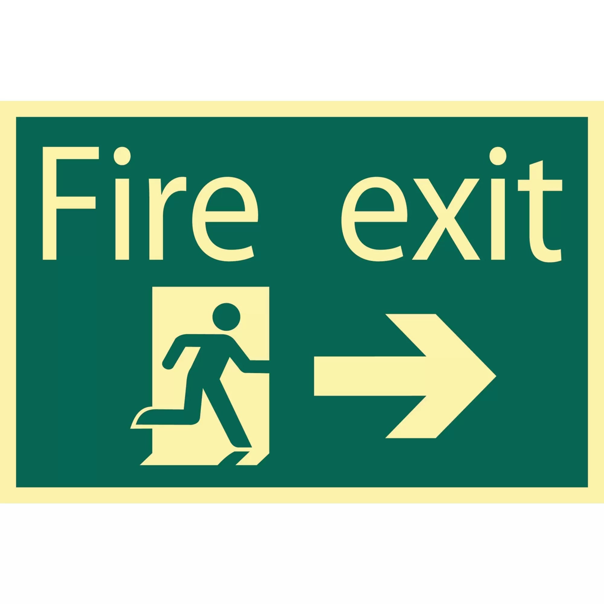 Draper Tools - 72662 - Glow In The Dark 'Fire Exit Arrow Right' Safety Sign