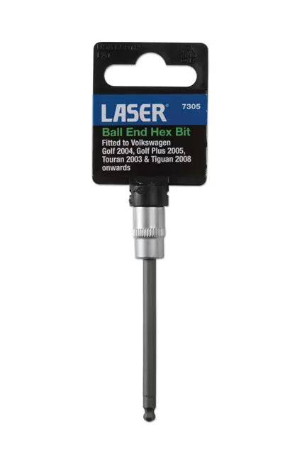 Laser - 7305 - Ball End Hex Bit Socket 1/4"D 4mm