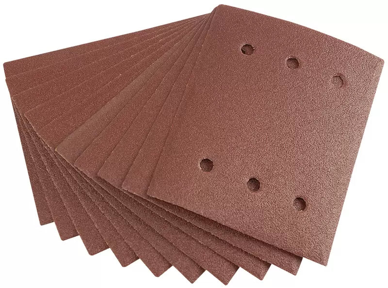 Draper Tools - 73524 - Ten 115 x 145mm 80 Grit Aluminium Oxide Sanding Sheets