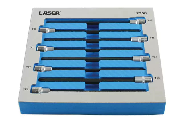 Laser - 7356 - Extra Long Star Socket Bit Set 3/8"D 8pc