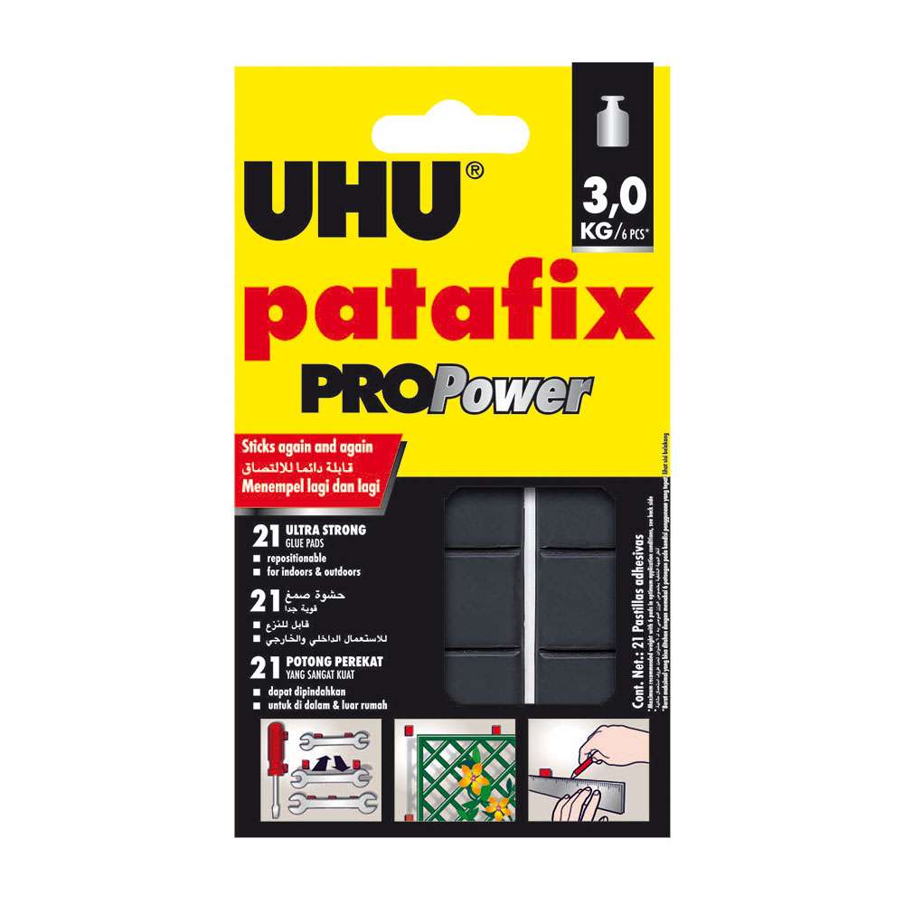 UHU Patafix PROPower Pads, Ultra-Strong, Pack of 21