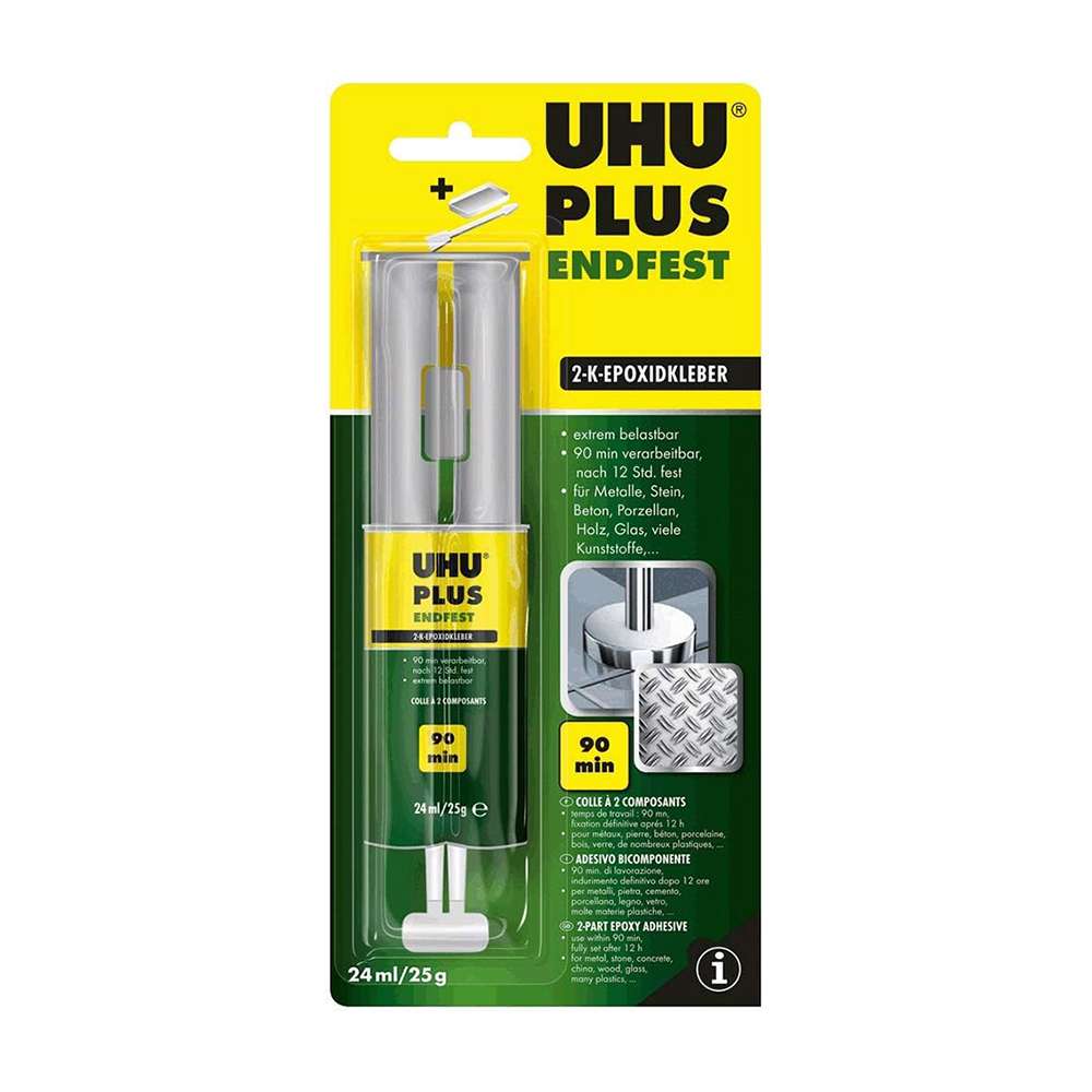 UHU Plus Endfest Epoxy Glue, 25 g, 2-Part, High Final Strength