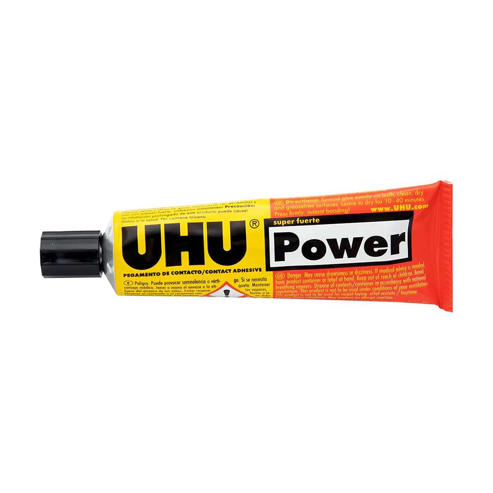UHU Power Contact Adhesive, 50 ml Tube, Instant Tack, Flexible Bond
