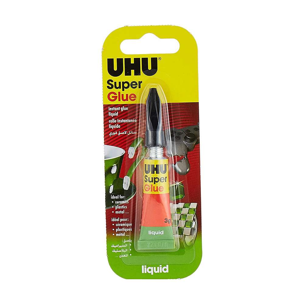 UHU Super Glue Liquid, 3 g, Ultra-Fast, Transparent
