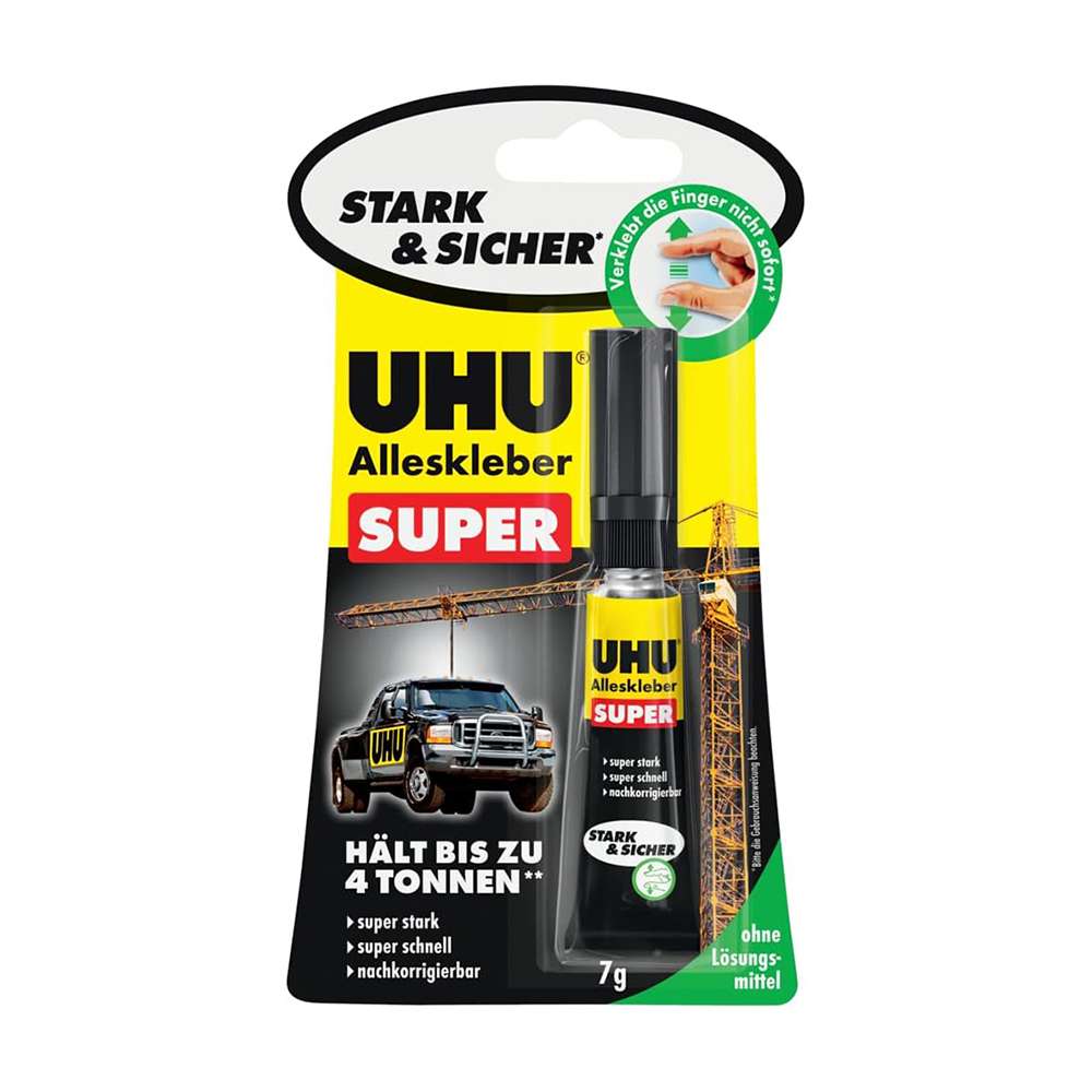 UHU Super Strong & Safe Glue, 7 g, Clear-Dry