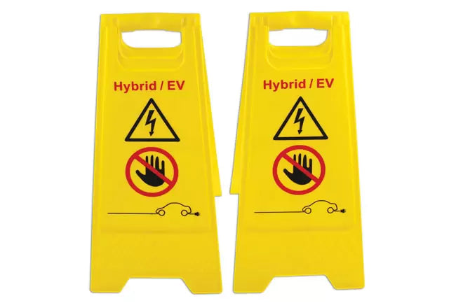 Laser - 7521 - Hybrid/EV Floor Warning Signs 2pc