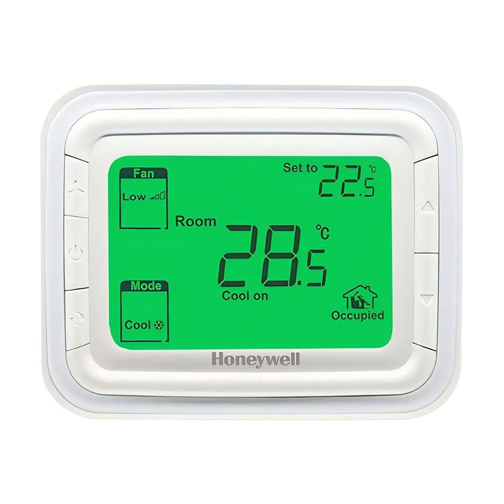 Honeywell Digital Thermostat,  T6865H2WG-R, 24V, 3-Speed, Green Display