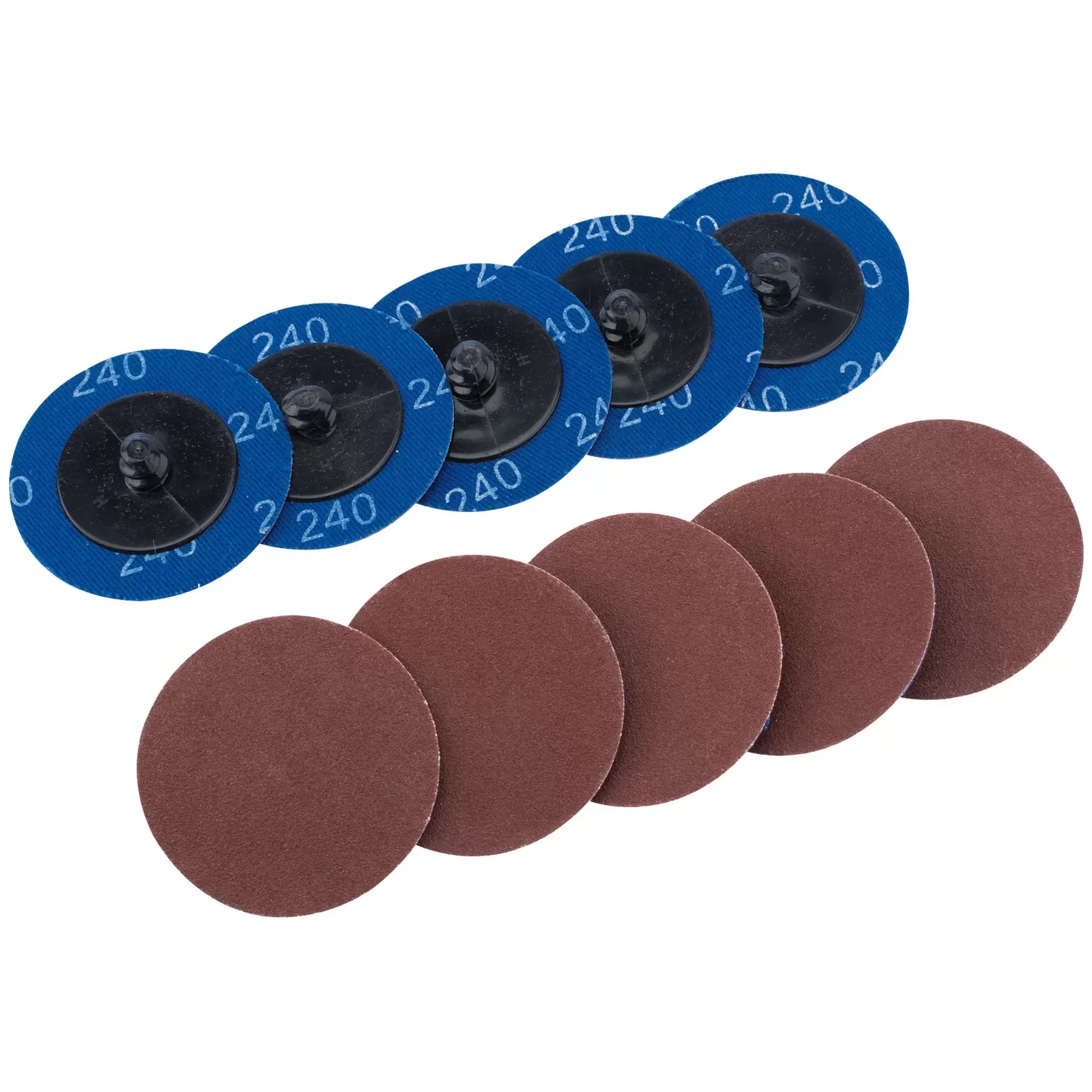 Draper Tools - 75613 - Aluminium Oxide Sanding Discs, 50mm, 240 Grit (Pack of 10)