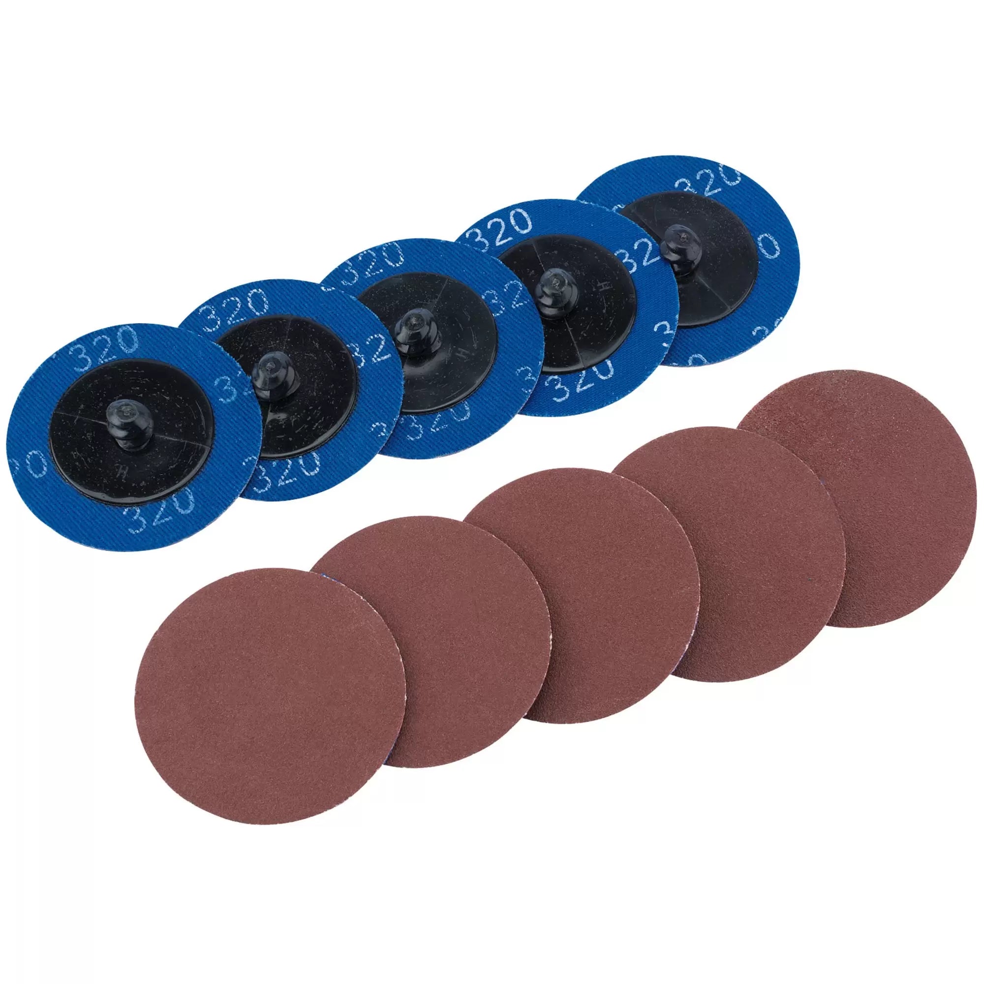 Draper Tools - 75614 - Aluminium Oxide Sanding Discs, 50mm, 320 Grit (Pack of 10)