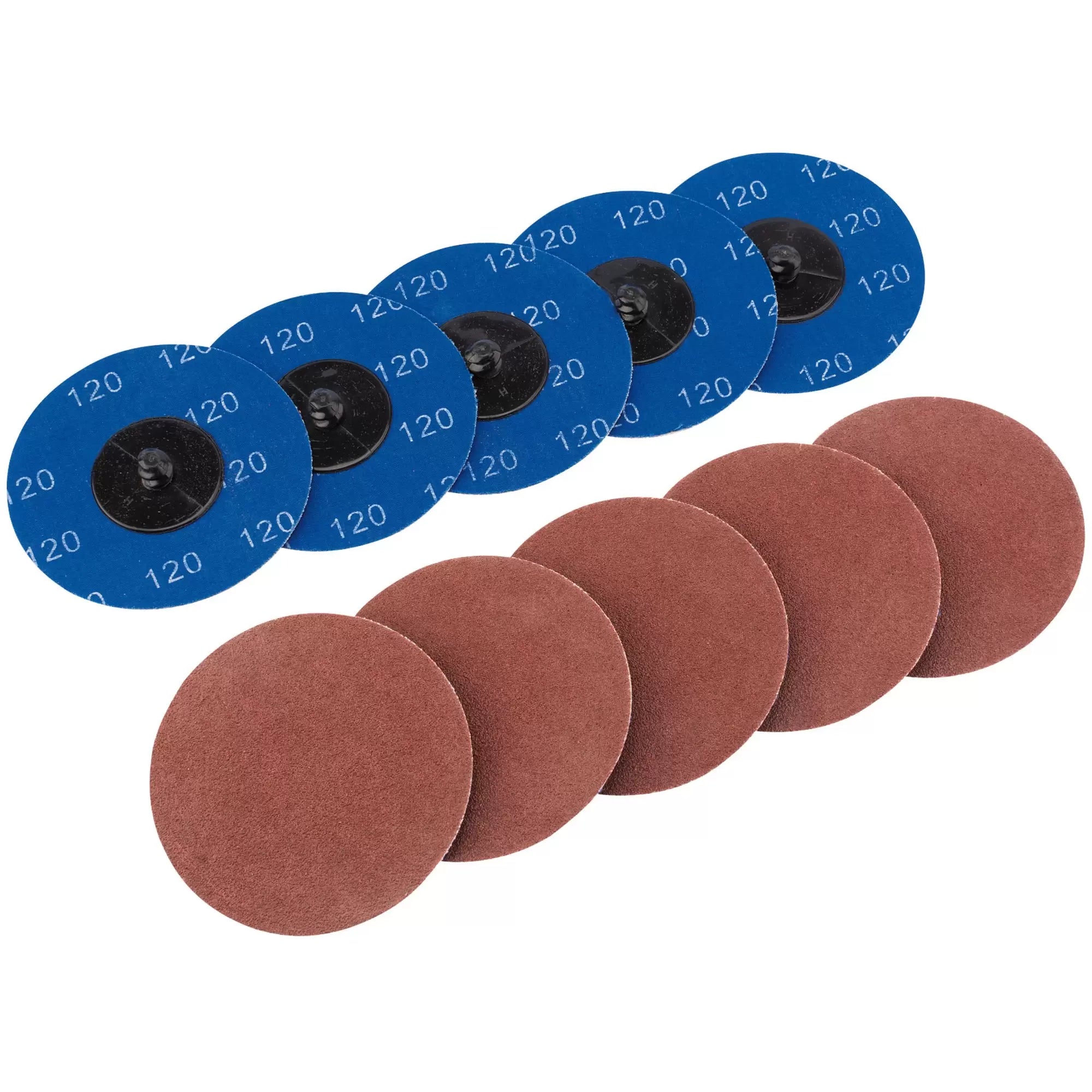 Draper Tools - 75617 - Aluminium Oxide Sanding Discs, 75mm, 120 Grit (Pack of 10)