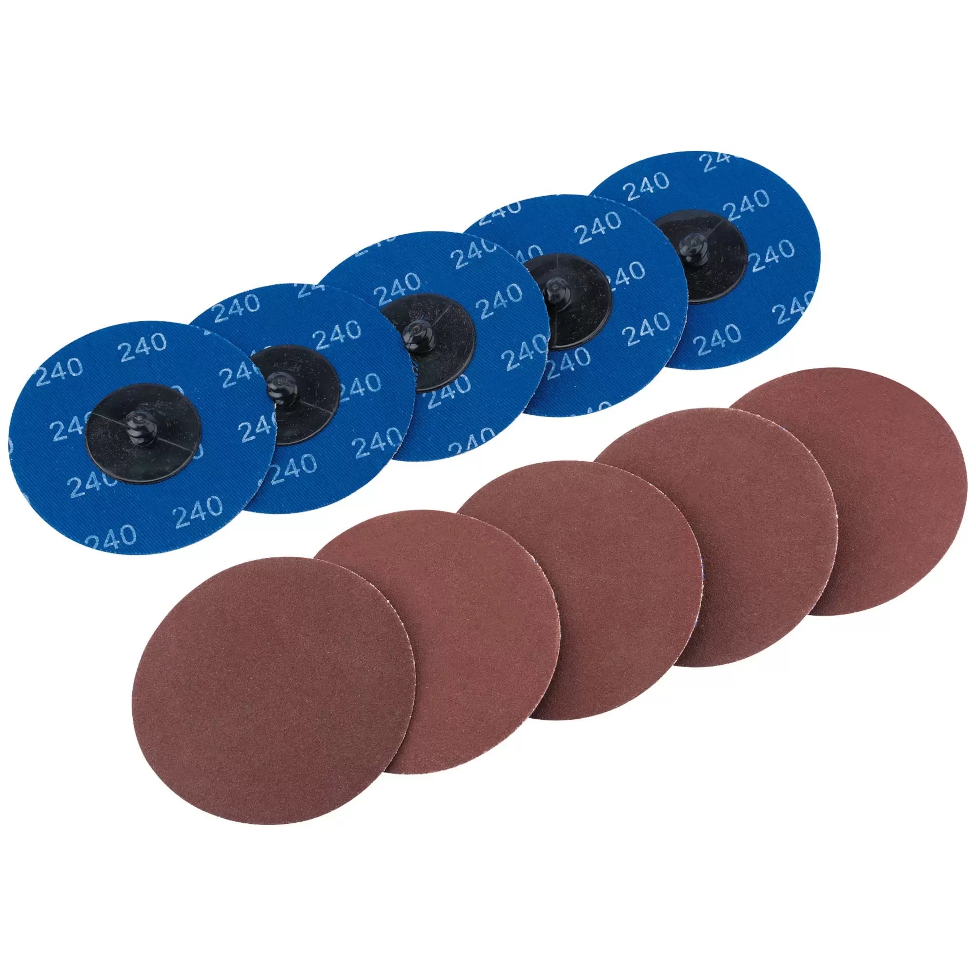 Draper Tools - 75619 - Aluminium Oxide Sanding Discs, 75mm, 240 Grit (Pack of 10)