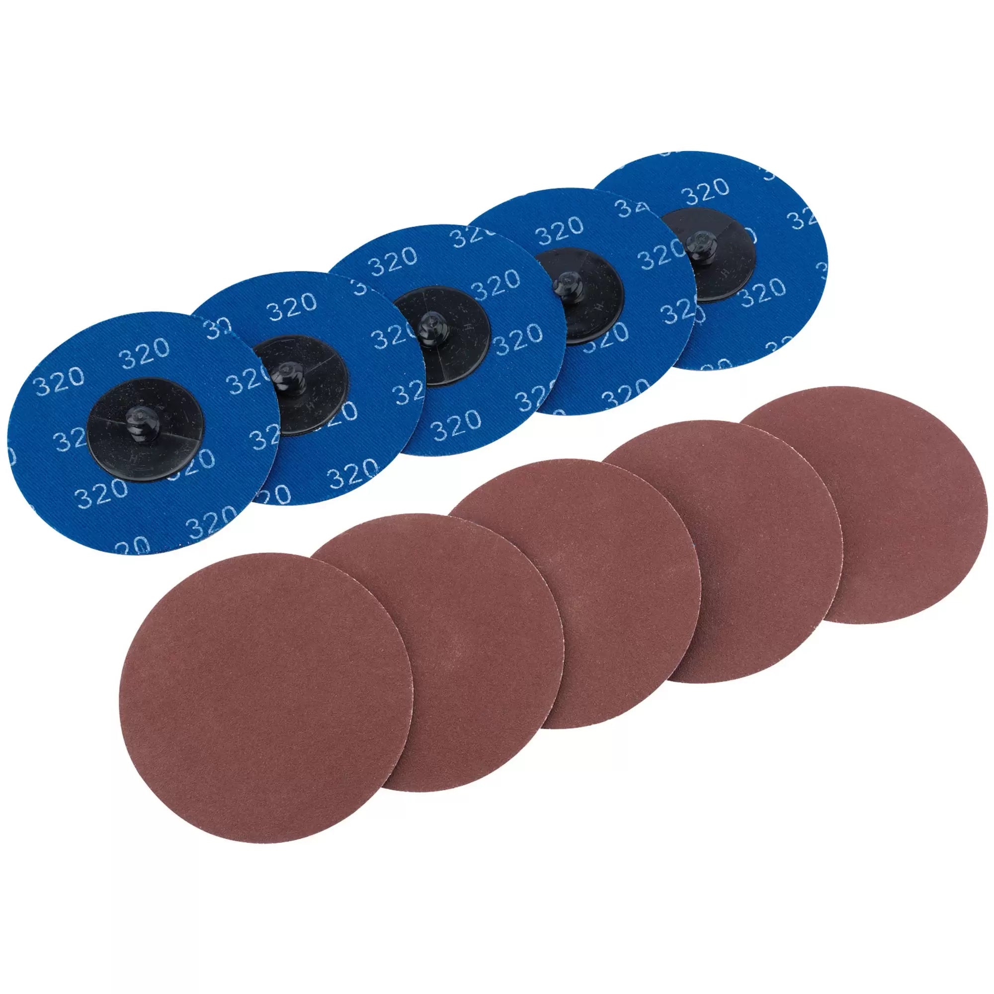 Draper Tools - 75620 - Aluminium Oxide Sanding Discs, 75mm, 320 Grit (Pack of 10)