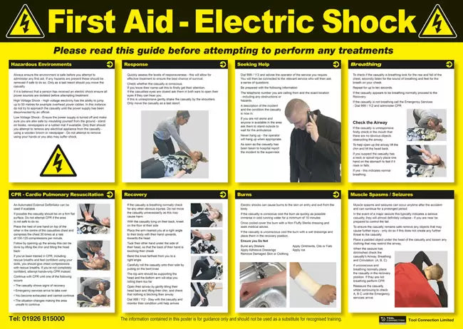 Laser - 7575 - Electric Shock First Aid Poster