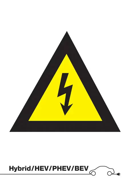 Laser - 7577 - Danger High Voltage Sign (without text)