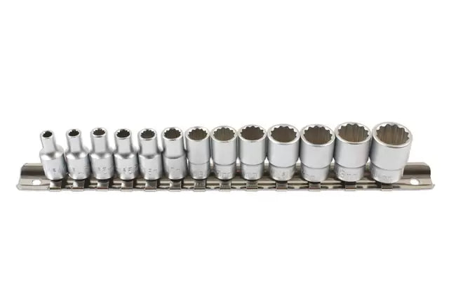 Laser - 7590 - Bi-Hex Standard Socket Set 1/4"D 13pc