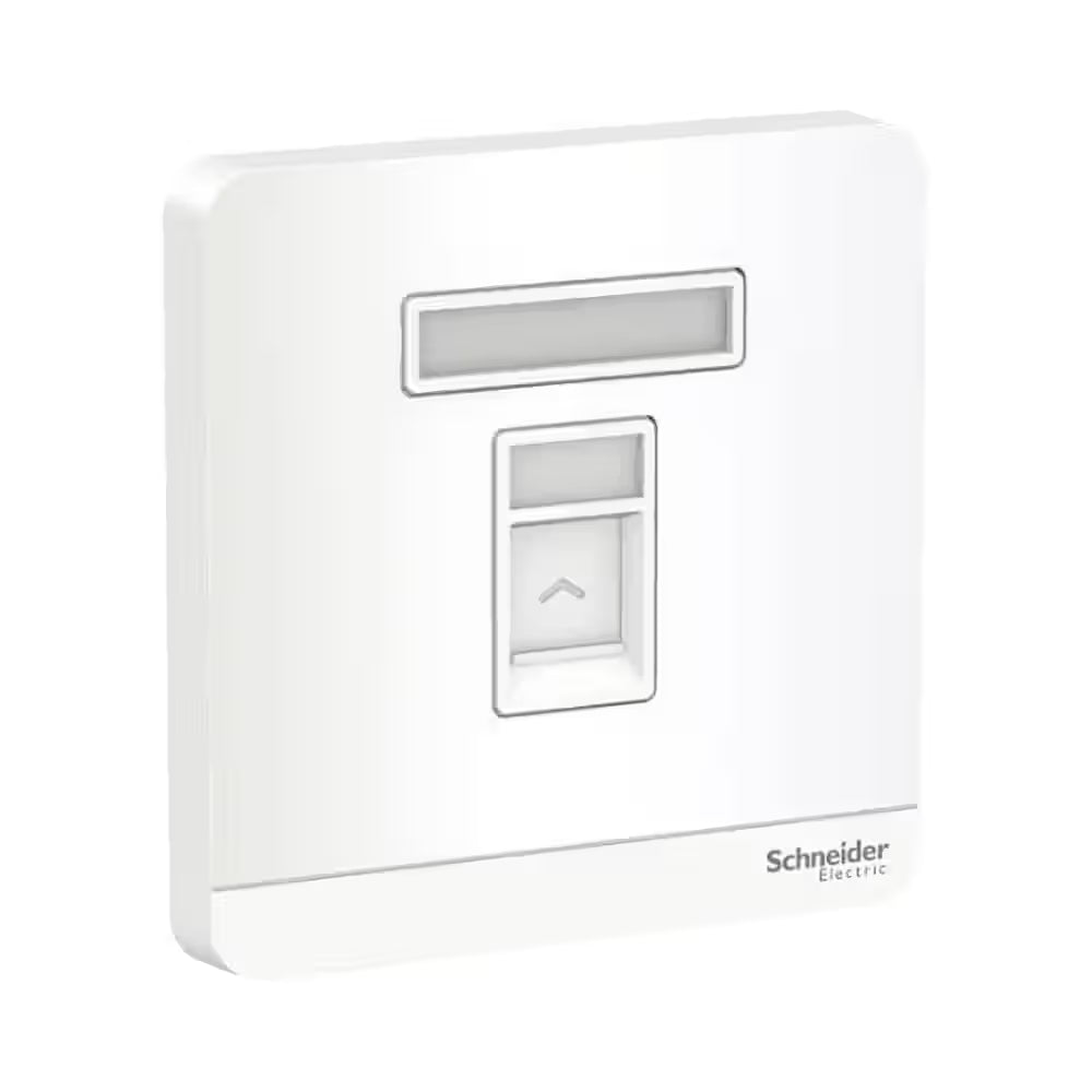 Schneider Electric AvatarOn Telephone Socket, 1-Gang 4-Wire, White