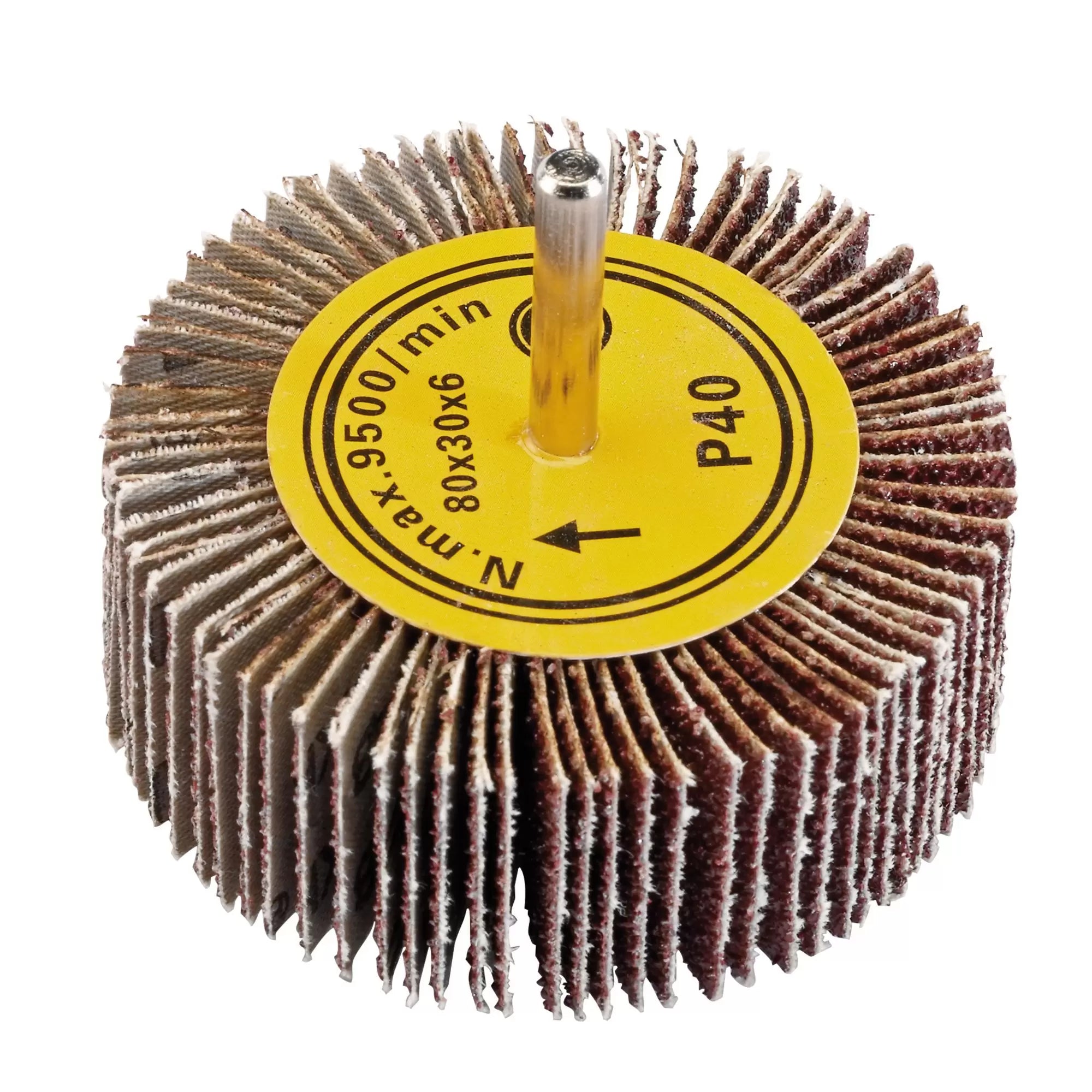 Draper Tools - 76485 - Abrasive Flap Wheel, 80 x 30mm, 40 Grit