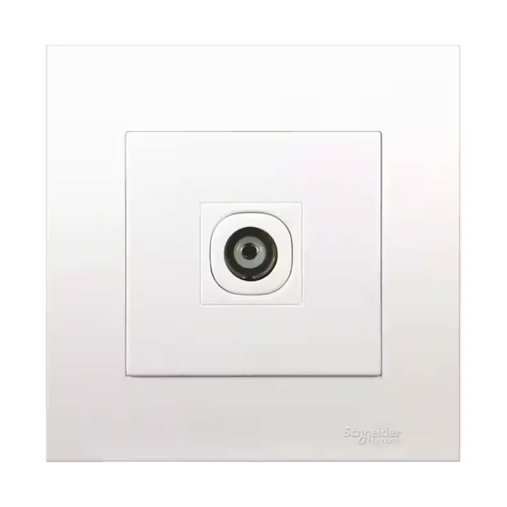 Schneider Electric Vivace TV Coaxial Outlet, 1-Gang, Aluminium Silver