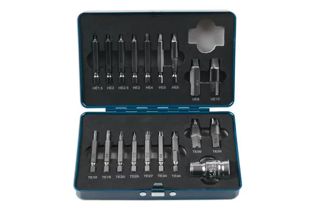 Laser - 7678 - Extractor Set for Torx® Hex Fittings 19pc