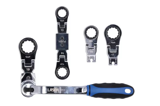 Laser - 7863 - Multi Head Ratchet Ring Spanner Set