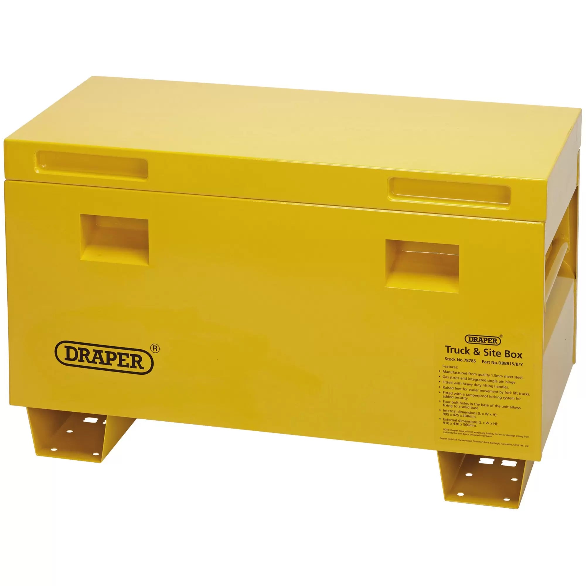 Draper Tools - 78787 - Contractors Secure Storage Box , 48"/1200 x 600 x 600mm