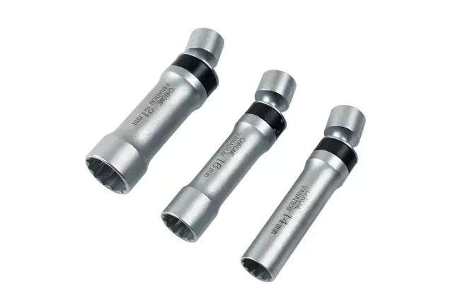 Laser - 7891 - Universal Joint Spark Plug Socket Set 3/8"D 3pc