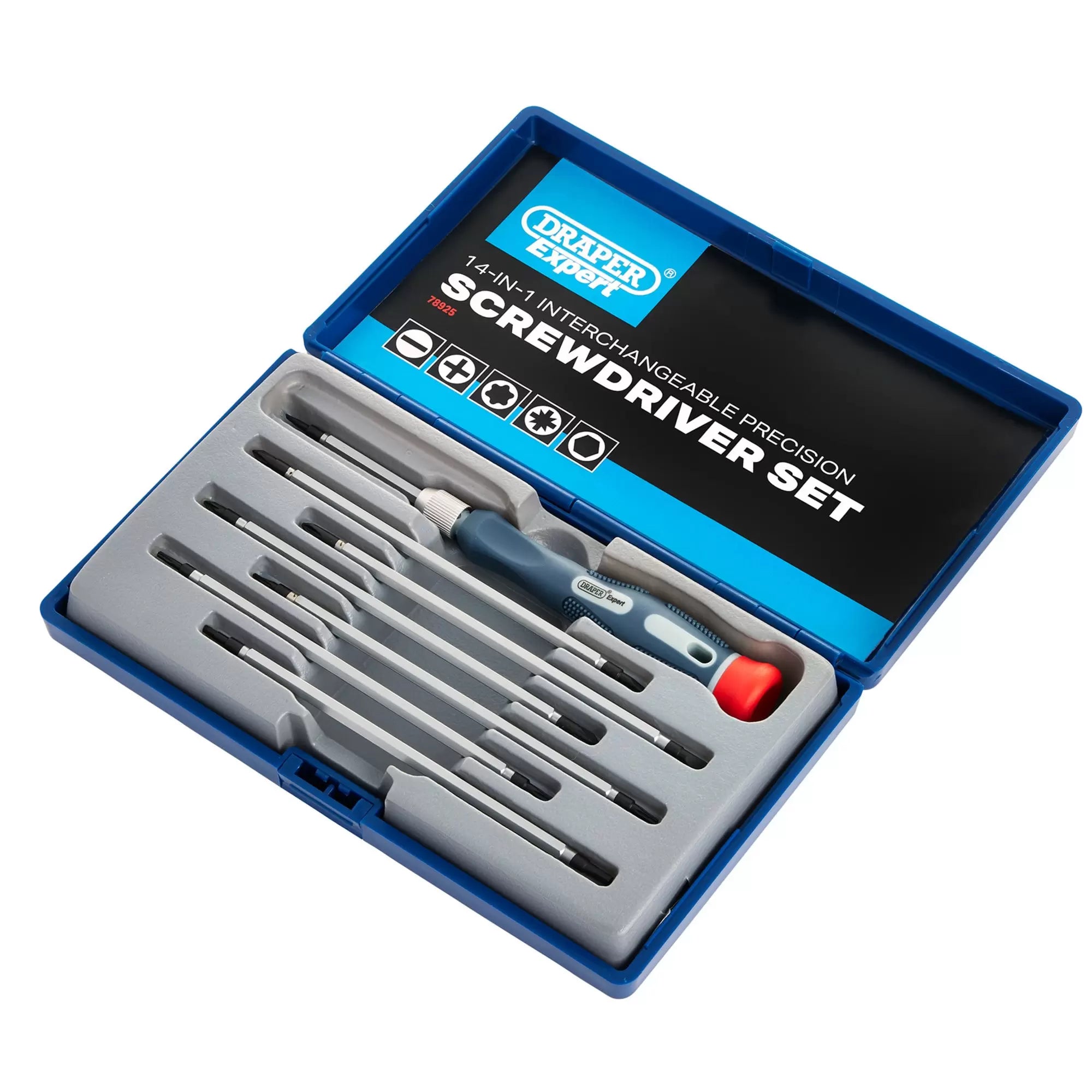 Draper Tools - 78925 - Draper Expert 14 in 1 Reversible Precision Screwdriver Set