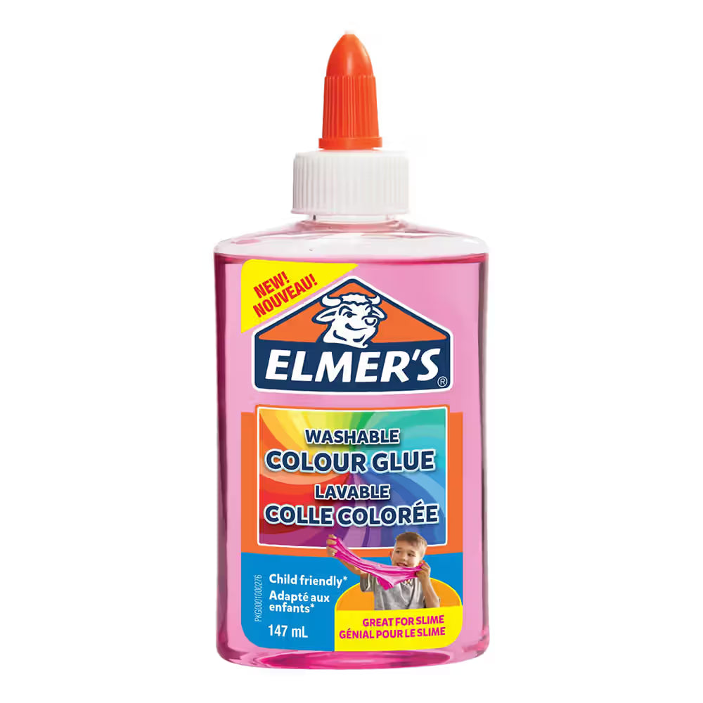Elmer's Liquid Glue, Metallic Pink, 147 ml – Washable & Child-Friendly